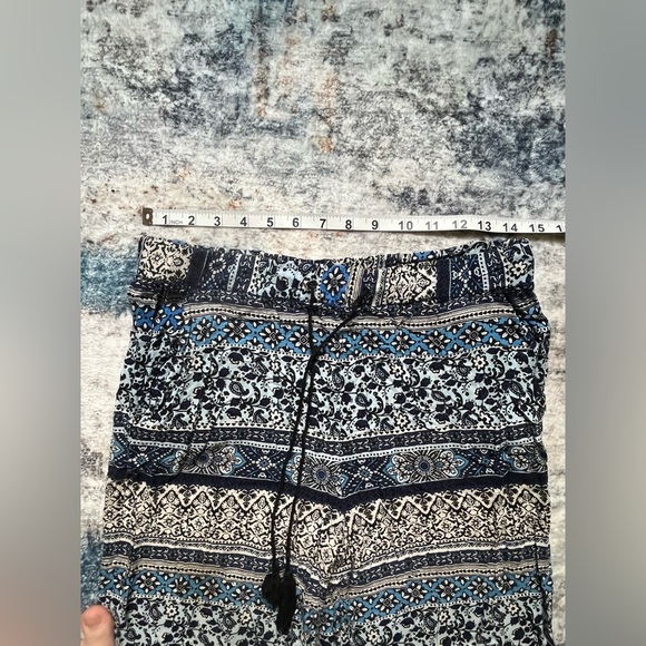 Bohemian Patterned Pants in Blue and Black - Picture 2 of 7